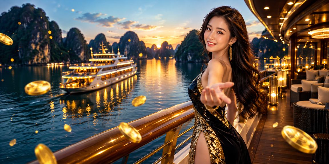 Người chơi tham gia jackpot tại resort Hạ Long Bay với giao diện slot trên điện thoại