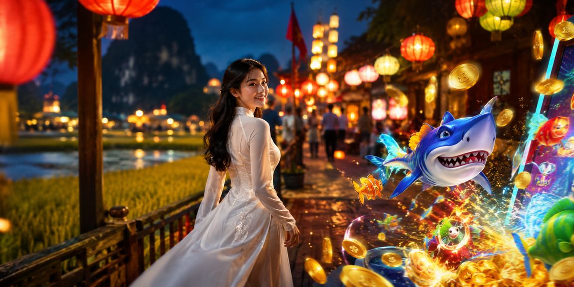 Trò chơi bắn cá trực tuyến với trang phục áo dài Ninh Bình
